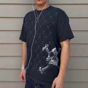 Vintage Y2K Skull Graphic Tee - Relaxed Fit Streetwear T-Shirt, Black, XL